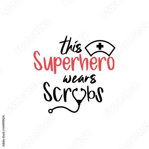 Nurse lettering quote typography