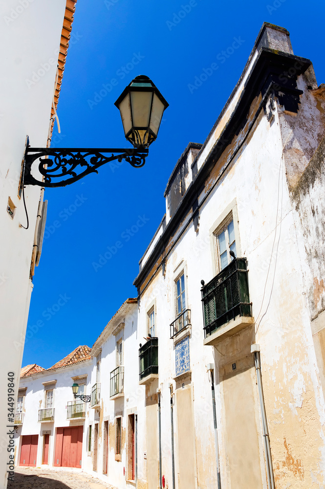 Architectural detail in the old town of Faro - Capital of Algarve - Portugal, Europe
