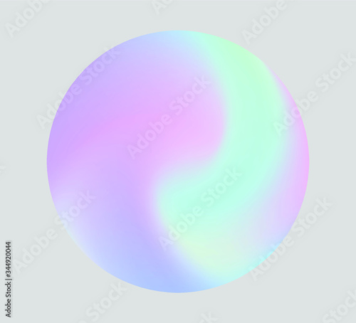 Gradient orb, colorful circle in neon holographic tones.