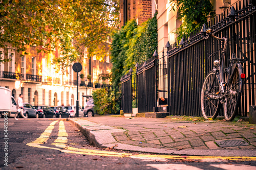 Photography LONDON- An attractive street of luxury London townhouses in South Kensington