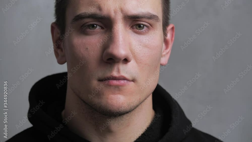 Eyes of serious caucasian man with green eyes 4k Eyes of serious caucasian man with green eyes 4k