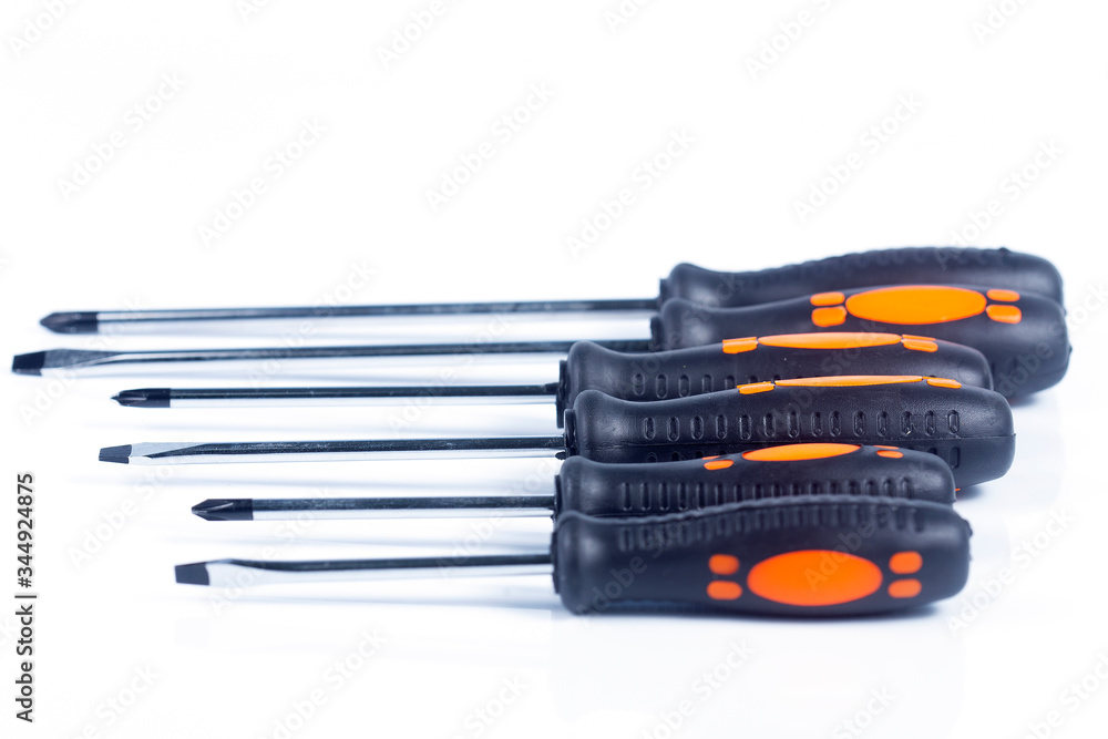 Yellow and black screwdriver Yellow and black screwdriver