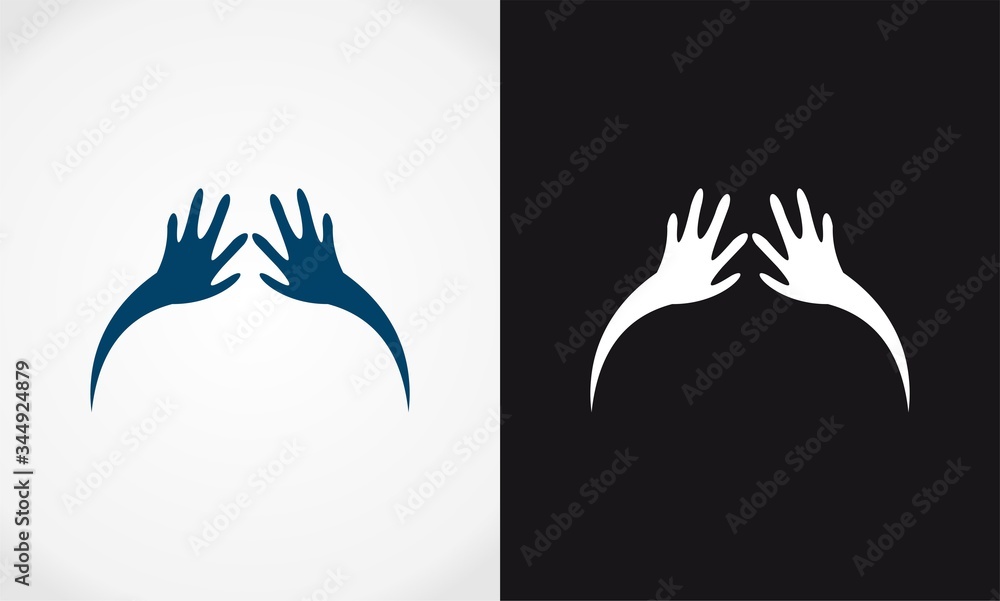 Obraz premium hand vector sanitation logo