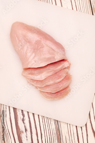 Raw chicken fillet