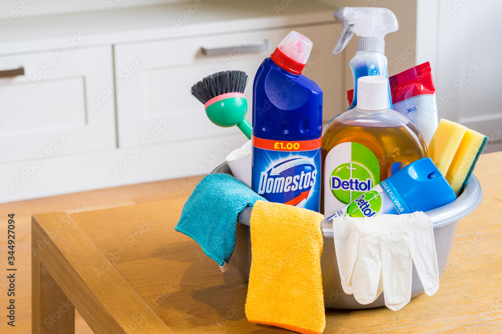 London, England, May 1st 2020: House cleaning products