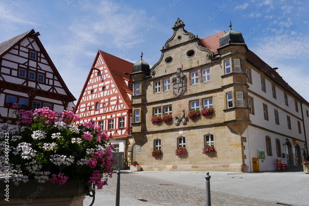 Obraz premium Mittelalterliche Stadt Wolframs-Eschenbach Deutschordensschloss