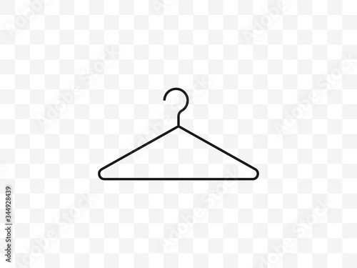 Clothes hanger icon. Vector illustration, flat design. Fototapete