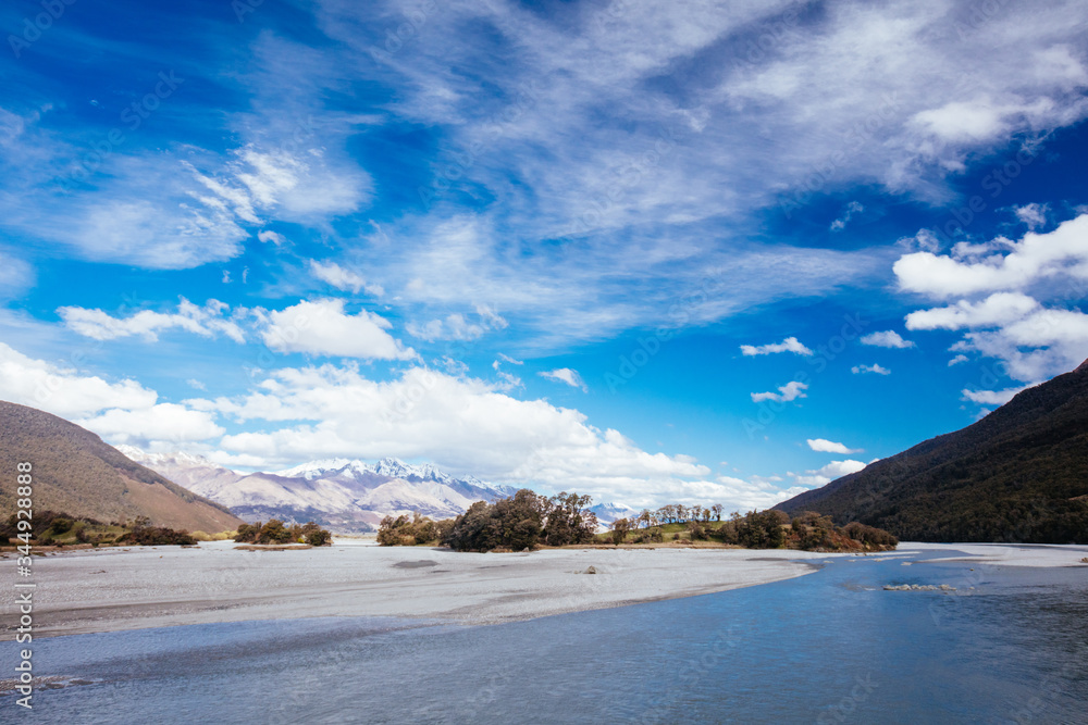 Landscape around Glenorchy and Paradise in New Zealand