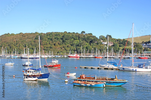 Boats on the River Dart at Dartmouth, Devon