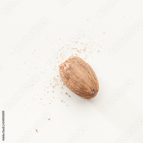 nutmeg isolated on white background
