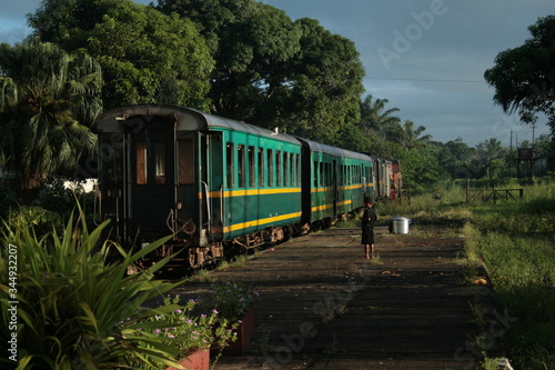 train voyage Asie Madagascar vert nature couleur jungle transport paysages collines montagnes 