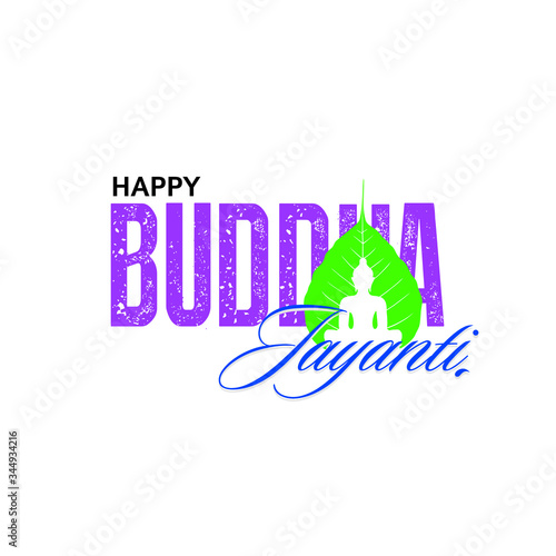 Happy Buddha Purnima Banner, Happy Buddha Jayanti Banner - Illustration photo