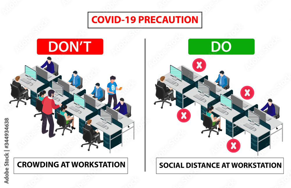 Do and don't poster for covid 19 corona virus. Safety instruction for ...