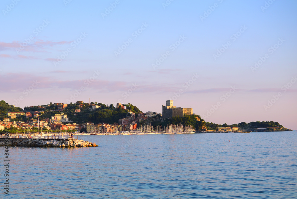 view of the city of Lerici Italy