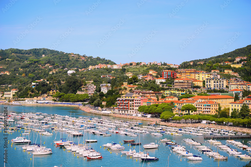 view of the city of Lerici Italy
