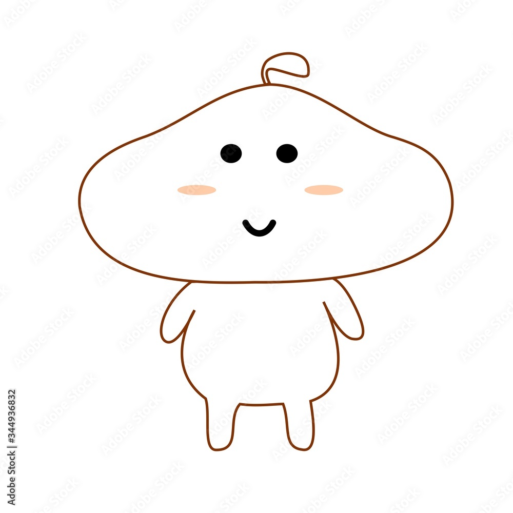 Illustration vector graphic of  animation cute name is cicute. Fit for animation in instagram or message or etc