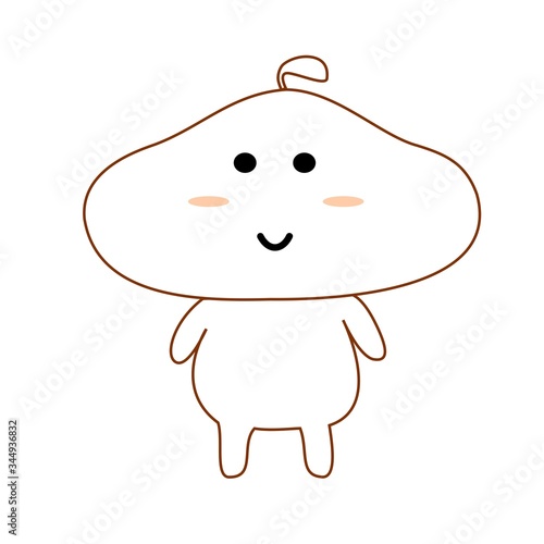 Illustration vector graphic of  animation cute name is cicute. Fit for animation in instagram or message or etc