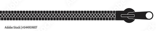  zipper icon isolated on white background, vector illustration. 