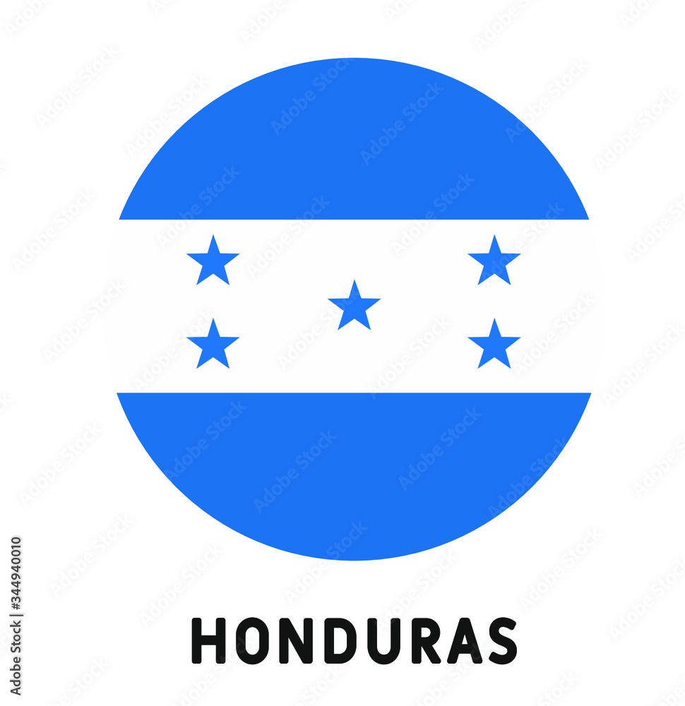Honduras round flag. Vector illustration. Honduras round flag. Vector illustration.