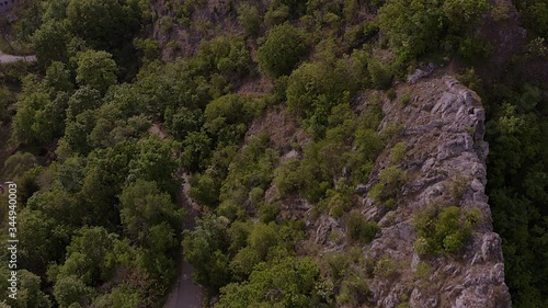 Hungary Csokako. 13th century castle ruins. Thia castle it has the Vertes hills. I taken this photos about the csatle with drone. photo