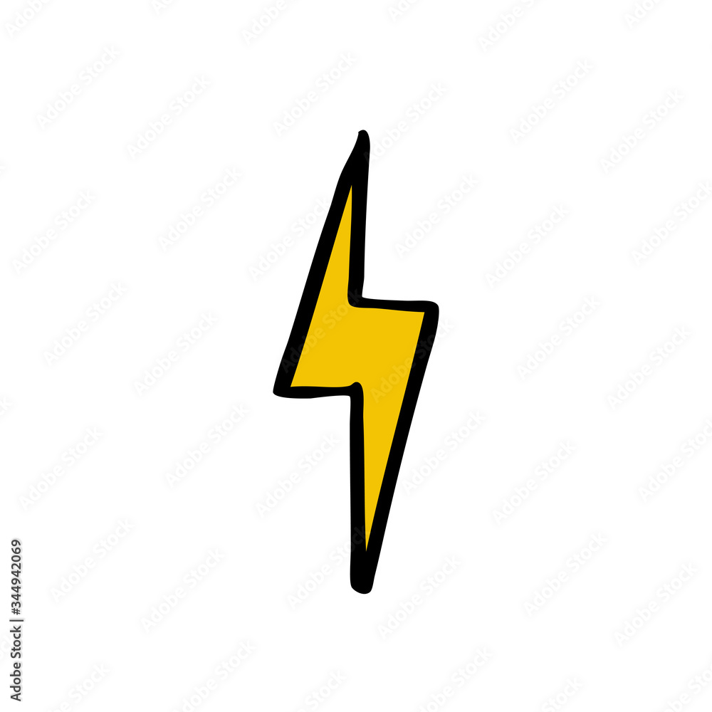 lightning doodle icon, vector illustration lightning doodle icon, vector illustration