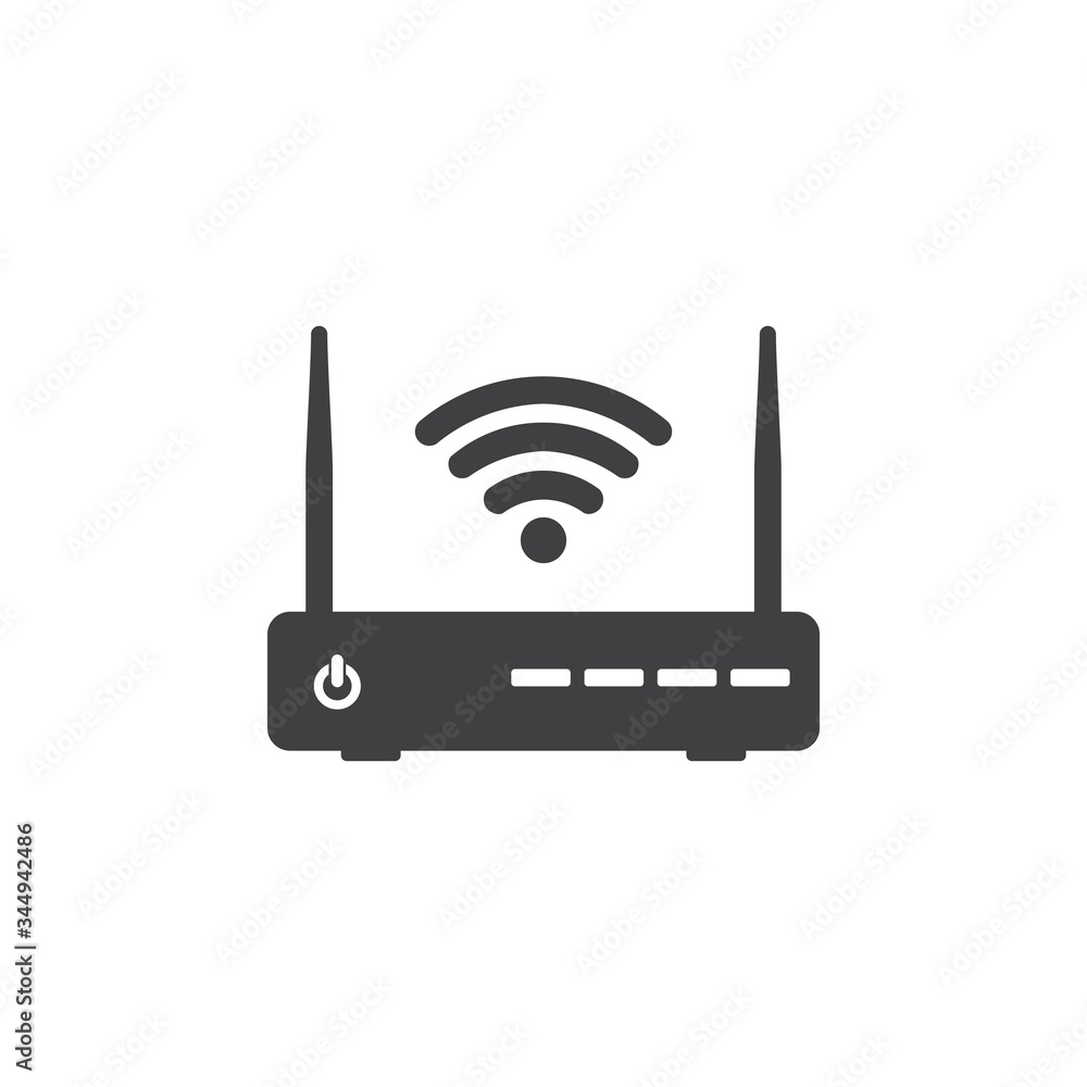 Wifi router icon in flat style. modem vector illustration isolated on white background. Internet connection business concept. Wifi router icon in flat style. modem vector illustration isolated on white background. Internet connection business concept.