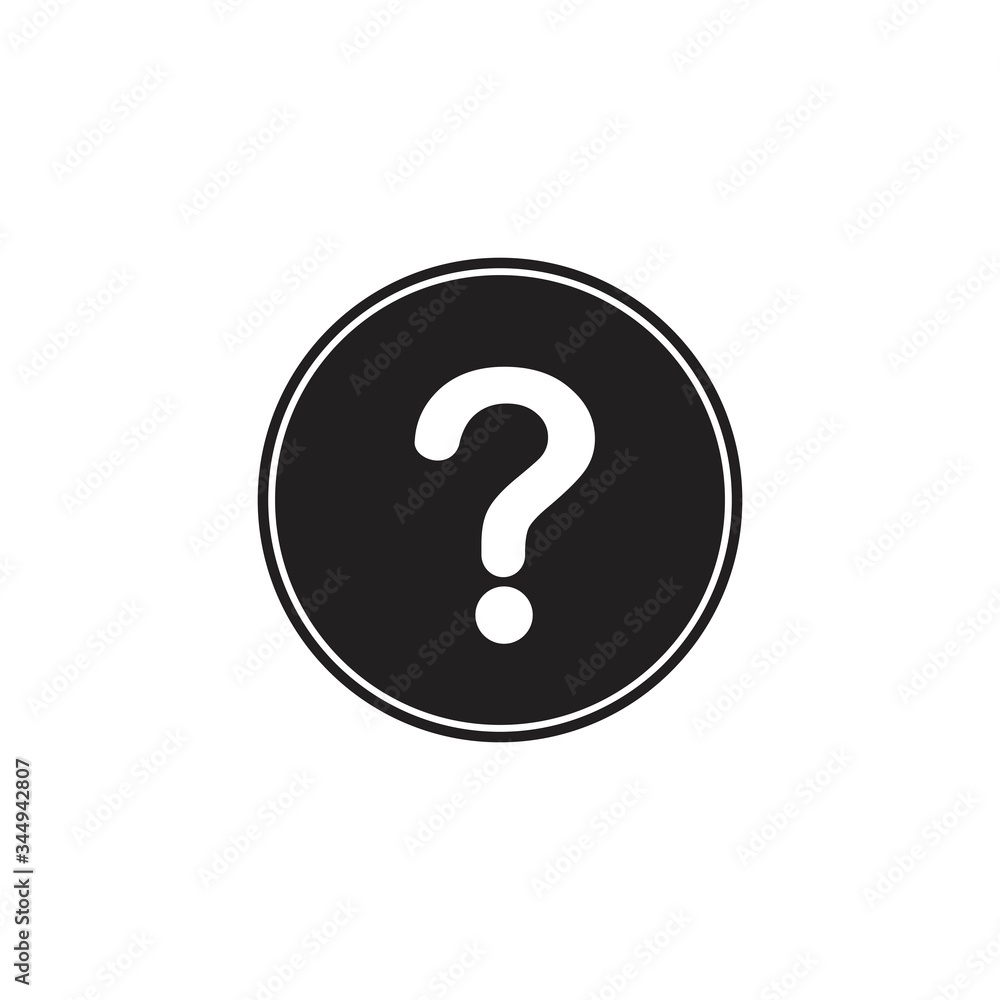 question mark outline icon, vector Illustration question mark outline icon, vector Illustration