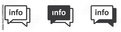 info vector icon. questions and answers isolated on white background, help symbol, Different style icons set	