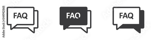  Faq vector icon. frequently information question isolated on white background, help symbol, vector Illustration