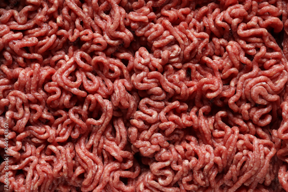 Photography of raw ground beef for food background Photography of raw ground beef for food background