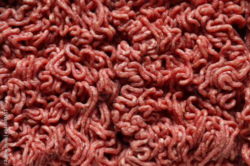 Photography of raw ground beef for food background