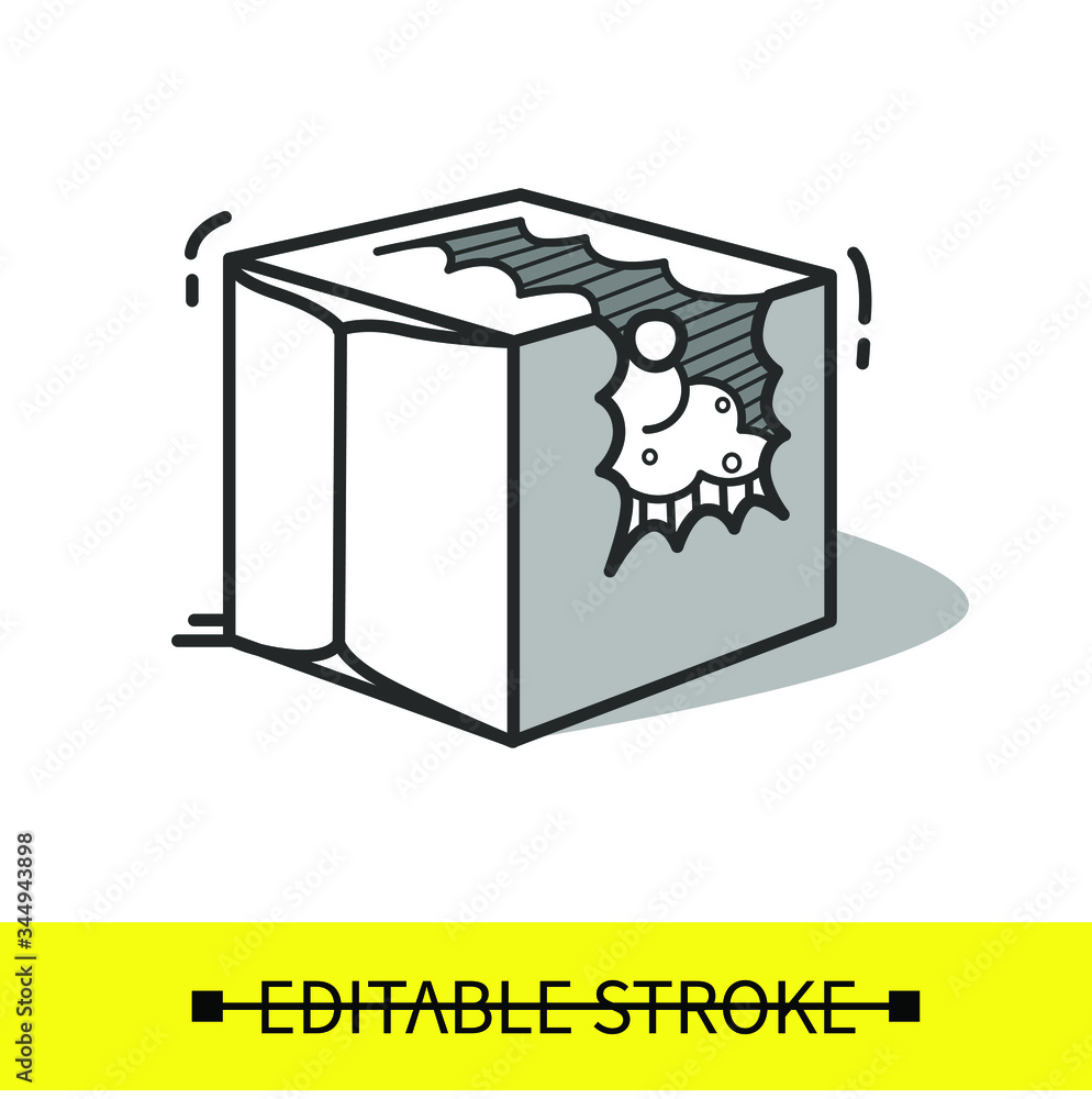 Dessert in box line icon.Disposable paper or plastic pack for cookie, sweets, candies.Take away.Fast Food Packaging.Isolated vector illustration.Editable stroke
Dessert in box line icon.Disposable paper or plastic pack for cookie, sweets, candies.Take away.Fast Food Packaging.Isolated vector illustration.Editable stroke