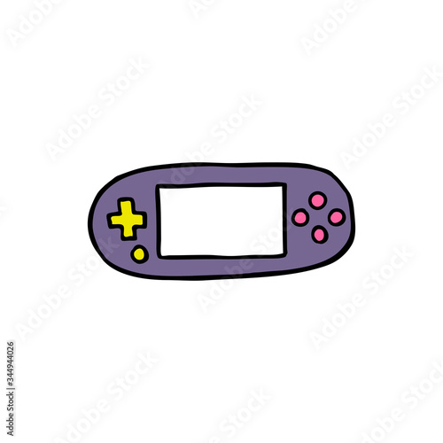 psp doodle icon, vector illustration