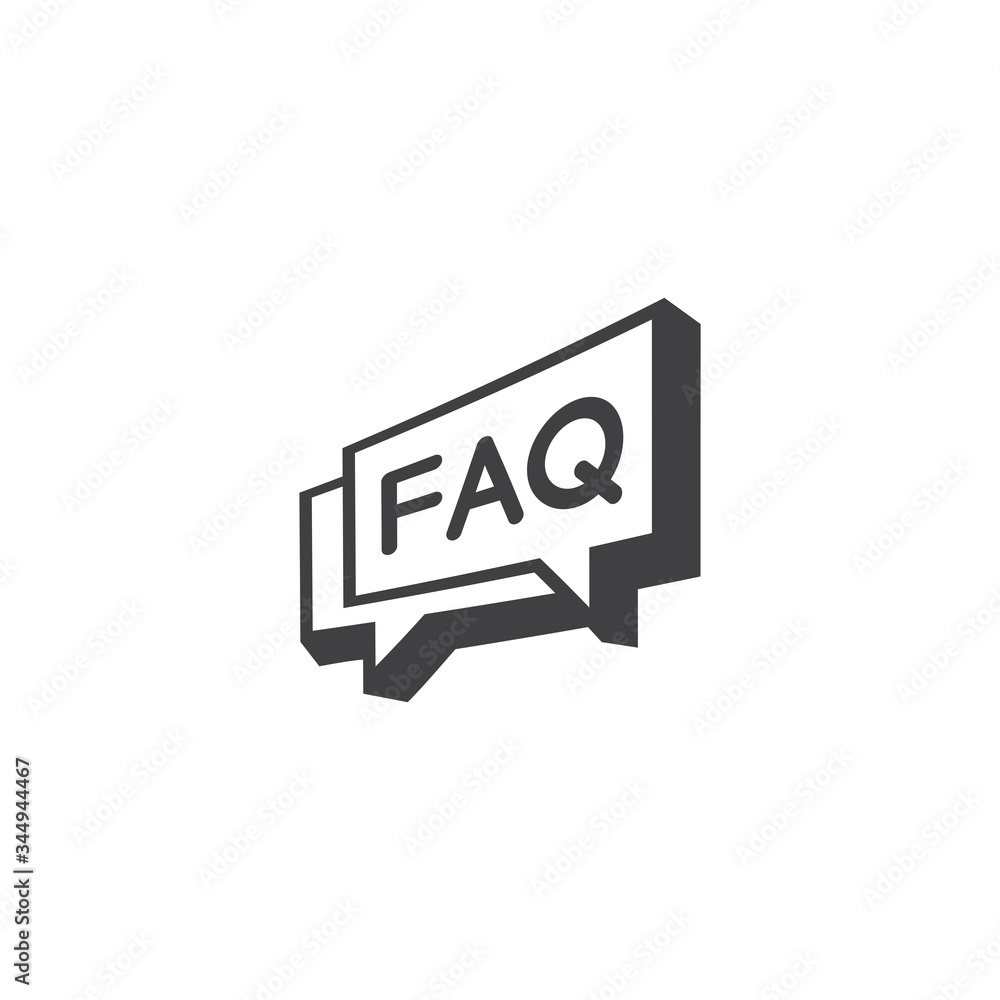 Faq vector icon. frequently information question isolated on white background, help symbol, vector Illustration Faq vector icon. frequently information question isolated on white background, help symbol, vector Illustration