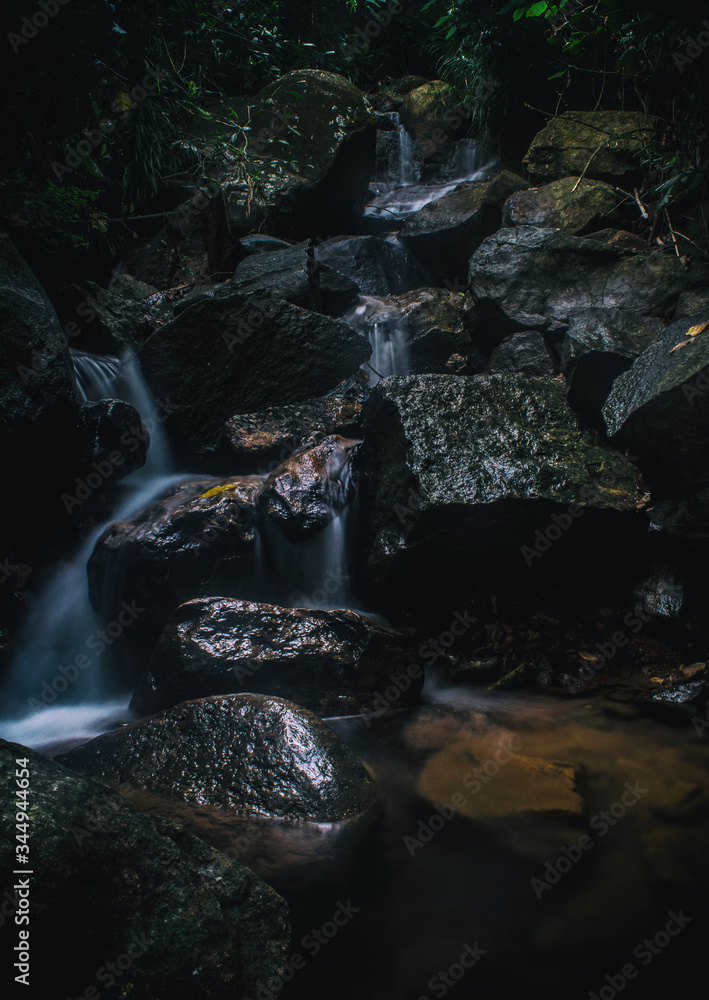 Fototapeta premium Sri Lankan Cascading Waterfalls from Sinharaja rain forest