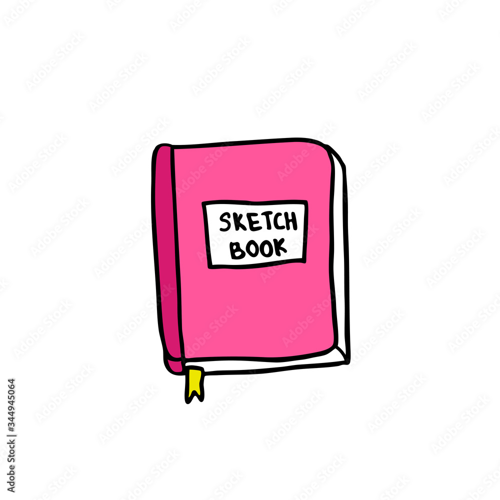 sketchbook doodle icon, vector illustration