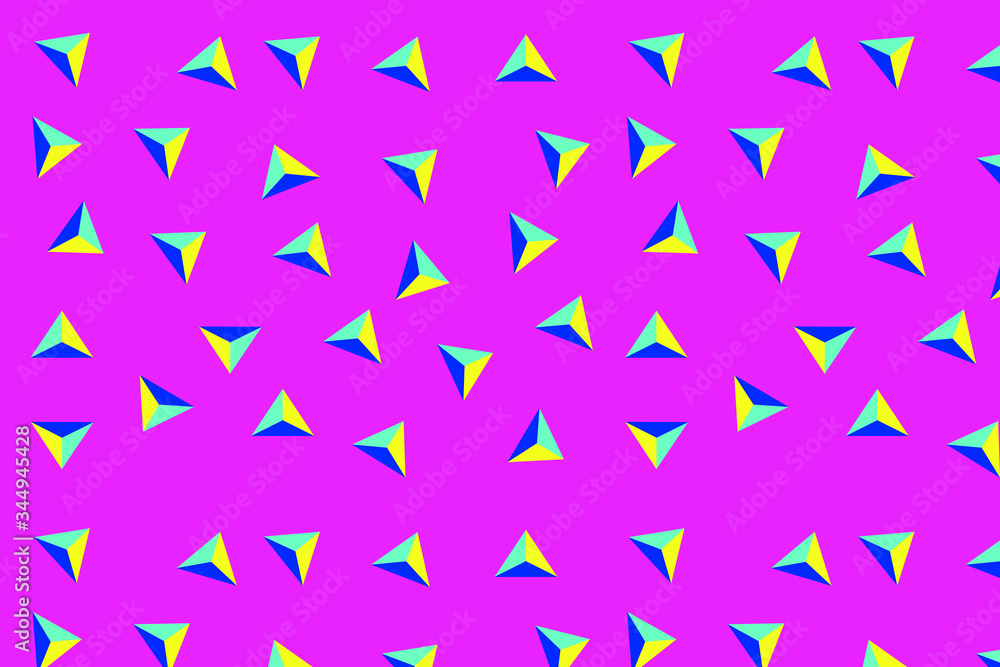 Patrón de figuras geoéetricas sobre fondo de color