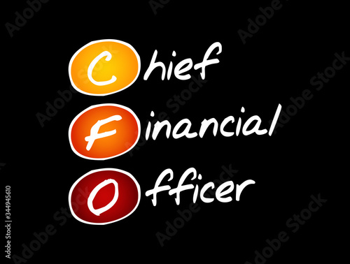 CFO - Chief Financial Officer acronym, business concept background