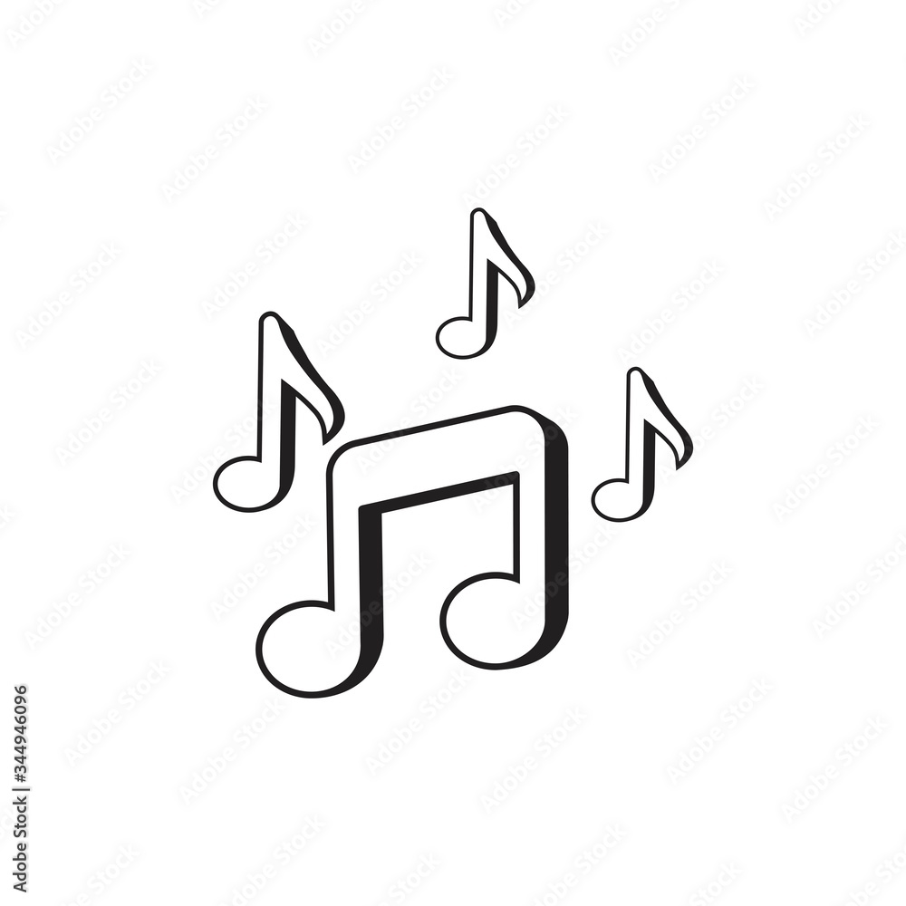 Music icon. Musical key symbol. Vector on white background. Music icon. Musical key symbol. Vector on white background.
