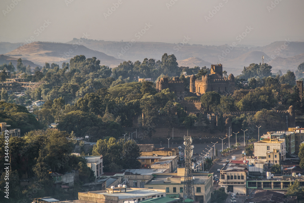 castle on a hill in Ethiopia in africa