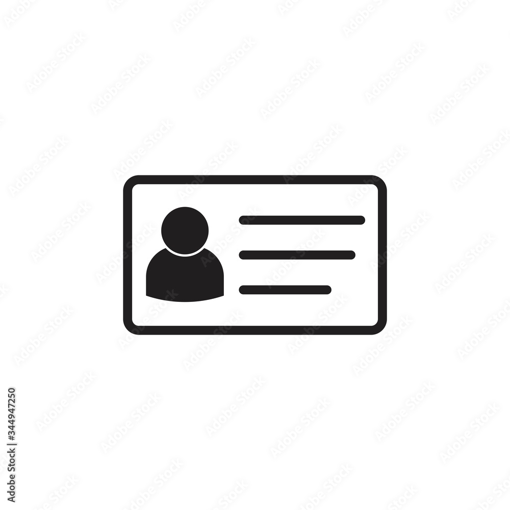 id card icon. Identity card for Driver licence. business card concept, student card and more vector, illustration id card icon. Identity card for Driver licence. business card concept, student card and more vector, illustration