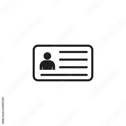 id card icon. Identity card for Driver licence. business card concept, student card and more vector, illustration