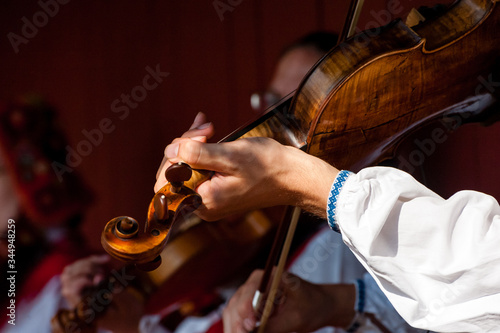 The violin, sometimes known as a fiddle, is a wooden string instrument in the violin family.