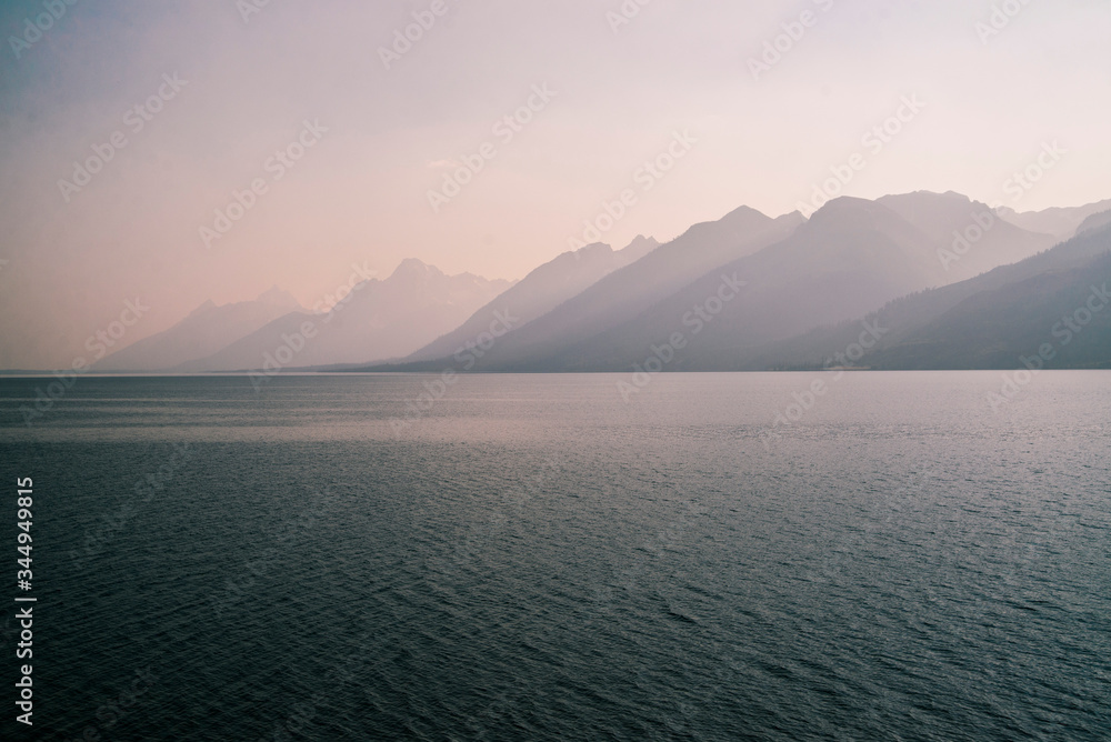 layers of mountains in grand tetons national park