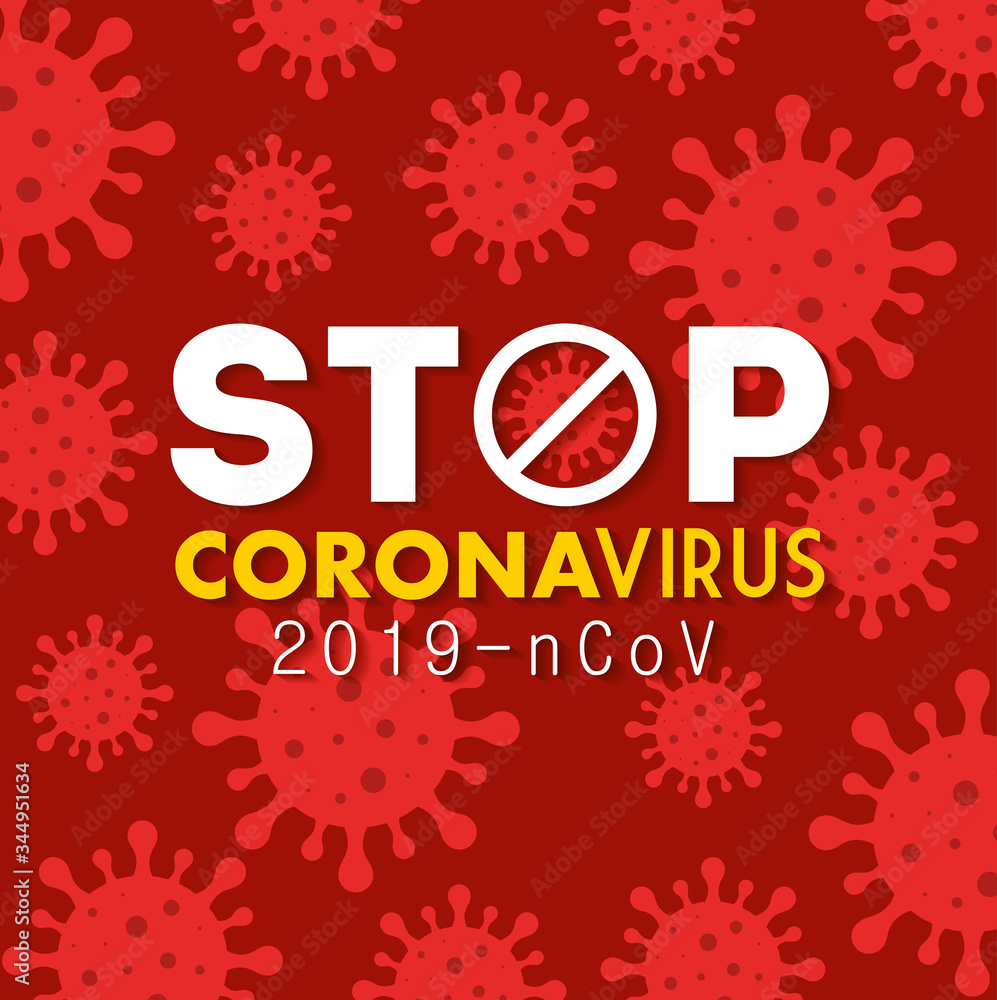 background of campaign of stop 2019 ncov with particles vector illustration design background of campaign of stop 2019 ncov with particles vector illustration design