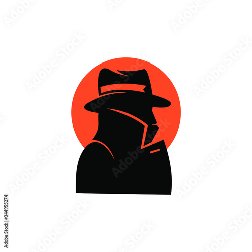 spy, Detective agency vector sign. Vintage label. Private detective logo.