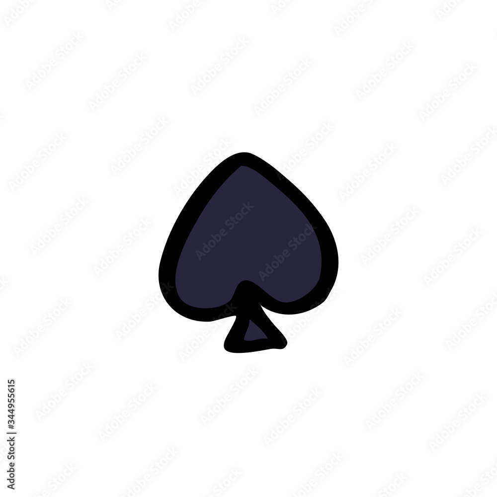 card suit doodle icon, vector illustration card suit doodle icon, vector illustration