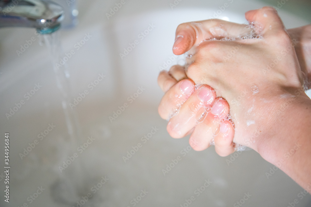 Washing hands rubbing with soap man for corona virus prevention, hygiene to stop spreading coronavirus. Washing hands rubbing with soap man for corona virus prevention, hygiene to stop spreading coronavirus.