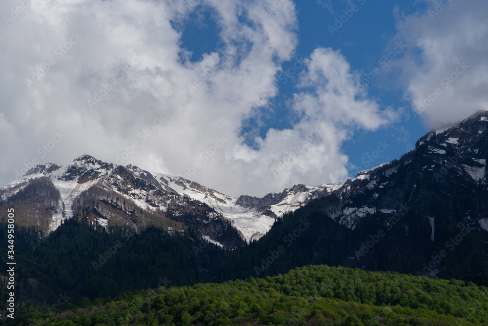 Panorama of Caucasian mountains Panorama of Caucasian mountains