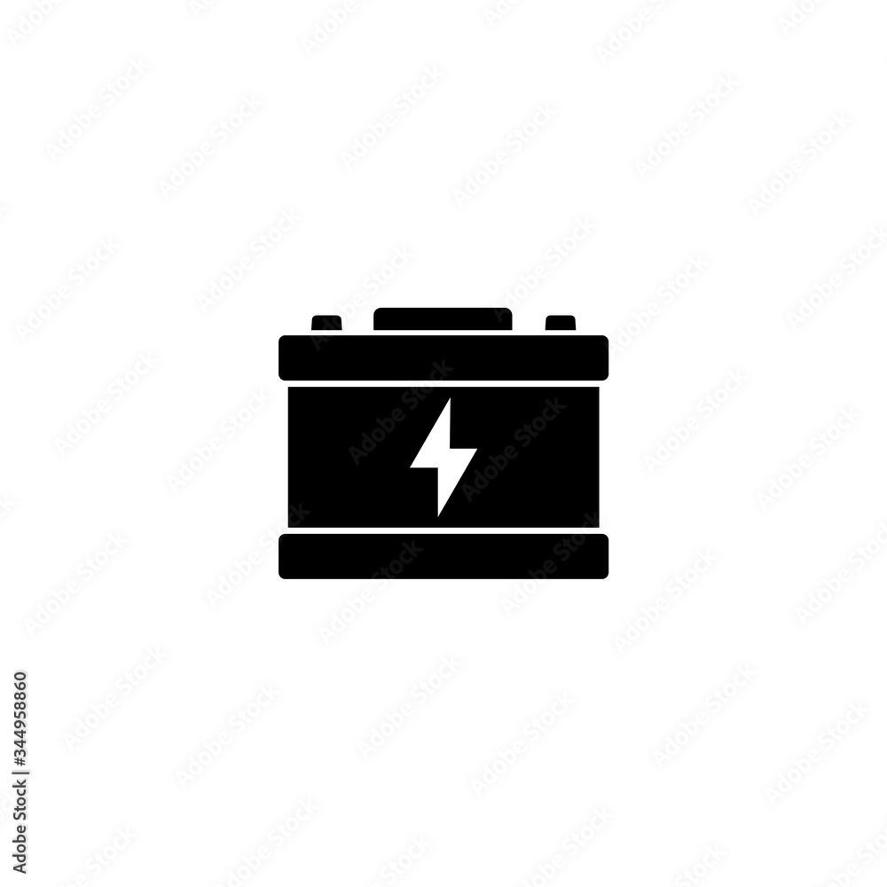 Modern car battery icon isolated on white background Modern car battery icon isolated on white background